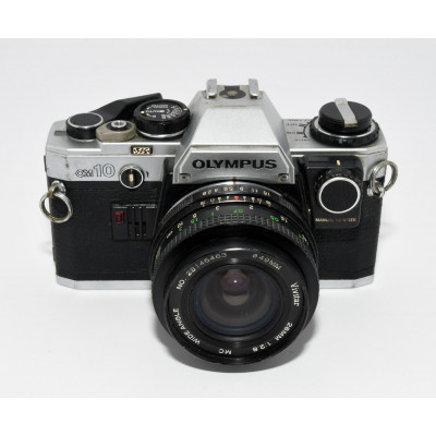 CAMARA REFLEX ANALOGICA OLYMPUS OM10 + VIVITAR 28MM F:2.8