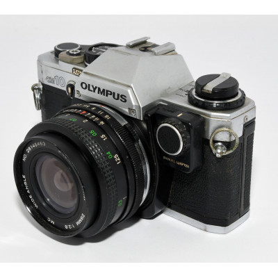 CAMARA REFLEX ANALOGICA OLYMPUS OM10 + VIVITAR 28MM F:2.8