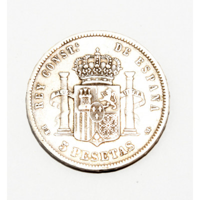 MONEDA 5 PESETAS 1878 ALFONSO XII