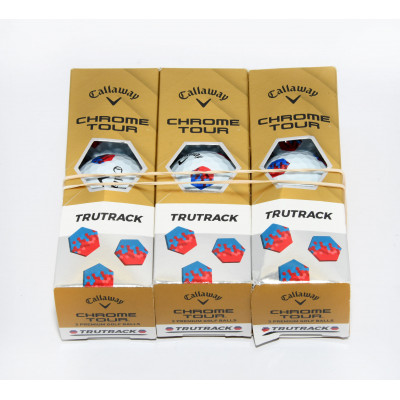LOTE 3 CAJAS PELOTAS GOLF CALLAWAY CHROME TOUR TRUTRACK (9 BOLAS) NUEVO