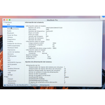 MACBOOK PRO 13.2 2016 CORE I5 2.9GHZ 8RAM 256SSD A1706