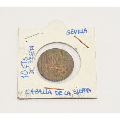 MONEDA 10 CENTIMOS PESETA CAZALLA DE LA SIERRA