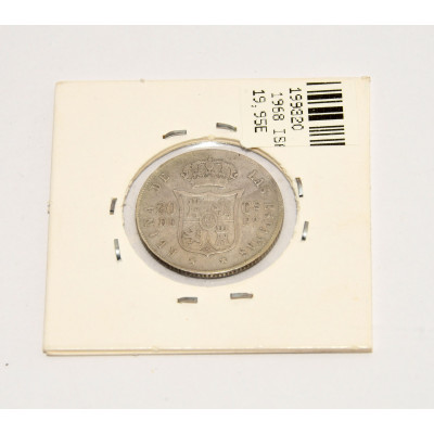 MONEDA 20 CENTIMOS 1968 ISABEL II FILIPINAS