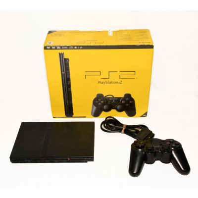 CONSOLA SONY PS2 SLIM + MANDO + MAMORY + CAJA