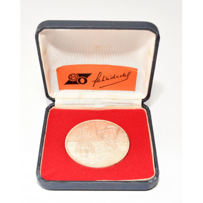 MEDALLA PLATA COROS Y DANZAS ESPAÑA. BODAS DE PLATA. CUBA 1954-1979
