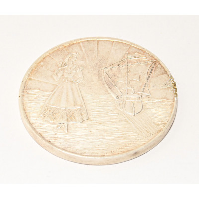MEDALLA PLATA COROS Y DANZAS ESPAÑA. BODAS DE PLATA. CUBA 1954-1979