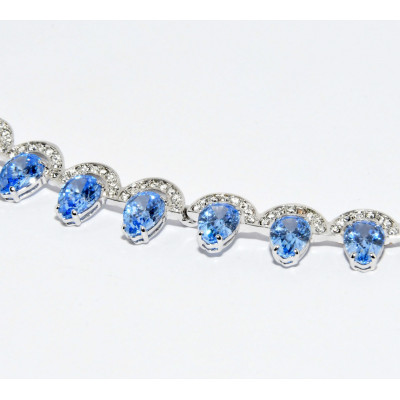COLLAR SWAROVSKI (PIEDRAS AZULES)