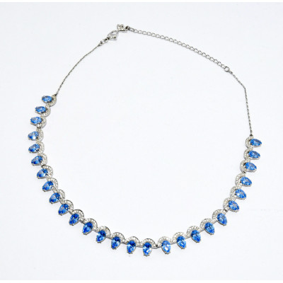 COLLAR SWAROVSKI (PIEDRAS AZULES)