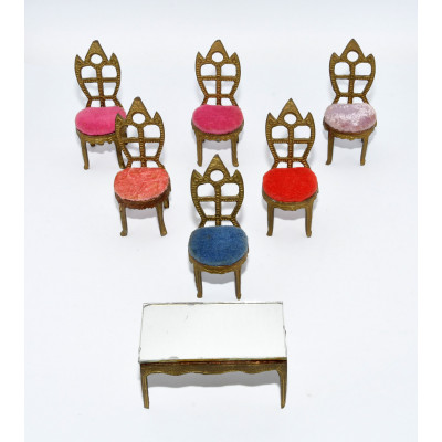 PACK SILLAS Y MESA EN MINIATURA