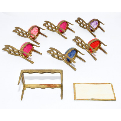 PACK SILLAS Y MESA EN MINIATURA