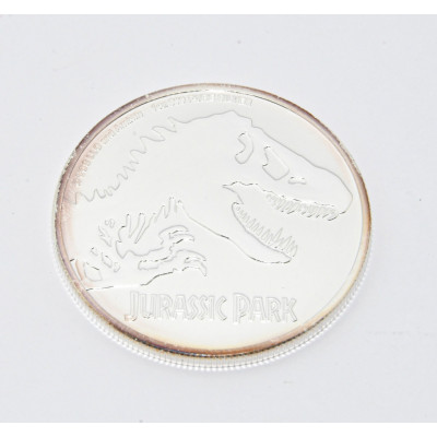 MONEDA PLATA JURASSIC PARK TWO DOLLARS 2020