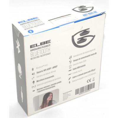 AURICULARES DIADEMA BLUETOOTH ELBE ABT-004-NE