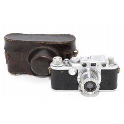 CAMARA LEICA IIIC CON OBJETIVO ELMAR 50MM F3.5 FABRICADA EN 1946