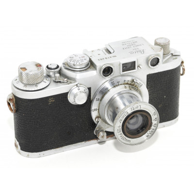 CAMARA LEICA IIIC CON OBJETIVO ELMAR 50MM F3.5 FABRICADA EN 1946