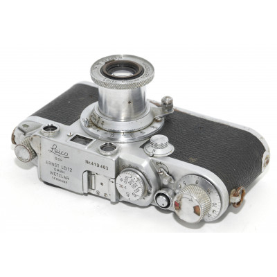 CAMARA LEICA IIIC CON OBJETIVO ELMAR 50MM F3.5 FABRICADA EN 1946