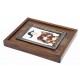 CUADRO ARLEQUIN - PICASSO - ESMALTADO EN MARCO DE PLATA