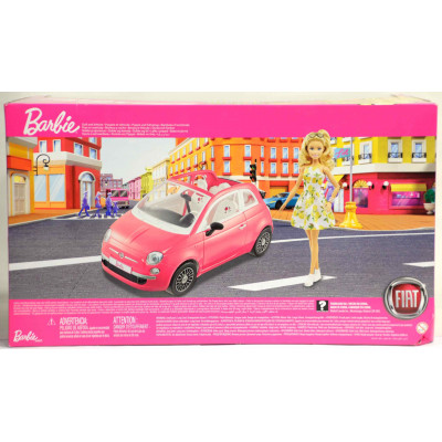 FIGURA BARBIE CON SU COCHE FIAT 500