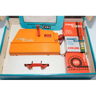 PROYECTOR DE CINE 8mm CINE EXIN CON 9 PELICULAS