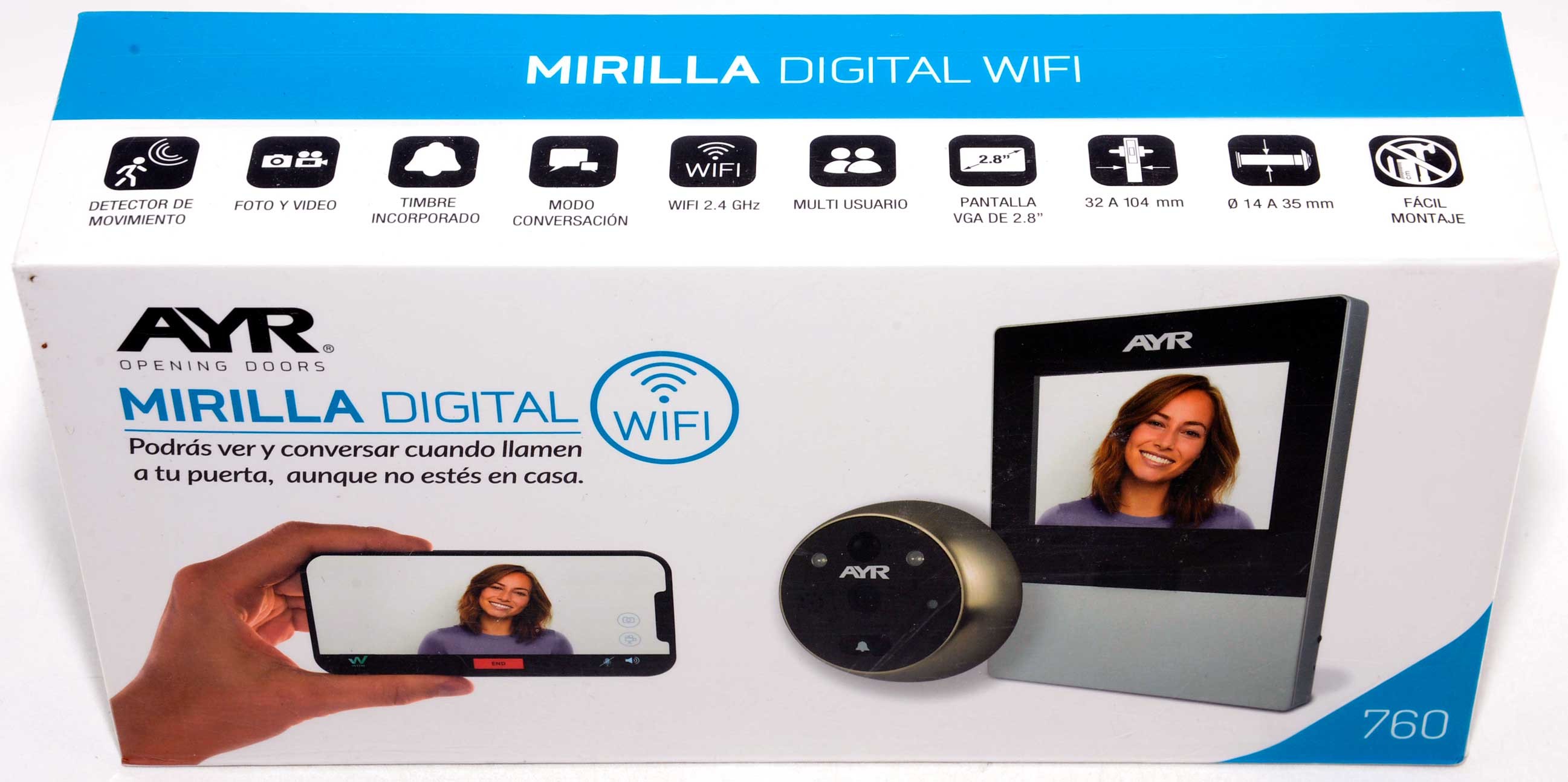 Mirilla digital con wifi modelo 760. Ferretería El Bombín.