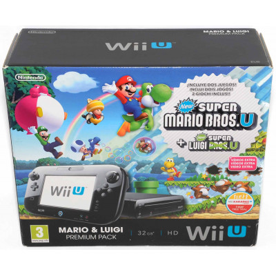 CONSOLA WII U NEGRA EDICION MARIO & LUIGI