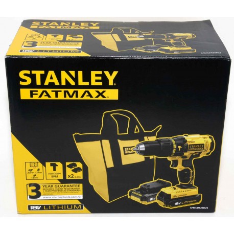 TALADRO ATORNILLADOR STANLEY FATMAX SFMCD6262DS-QW PRECINTADO