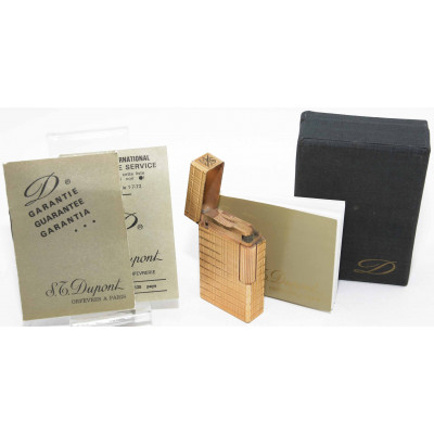 MECHERO DUPONT DORADO CON GRABADO