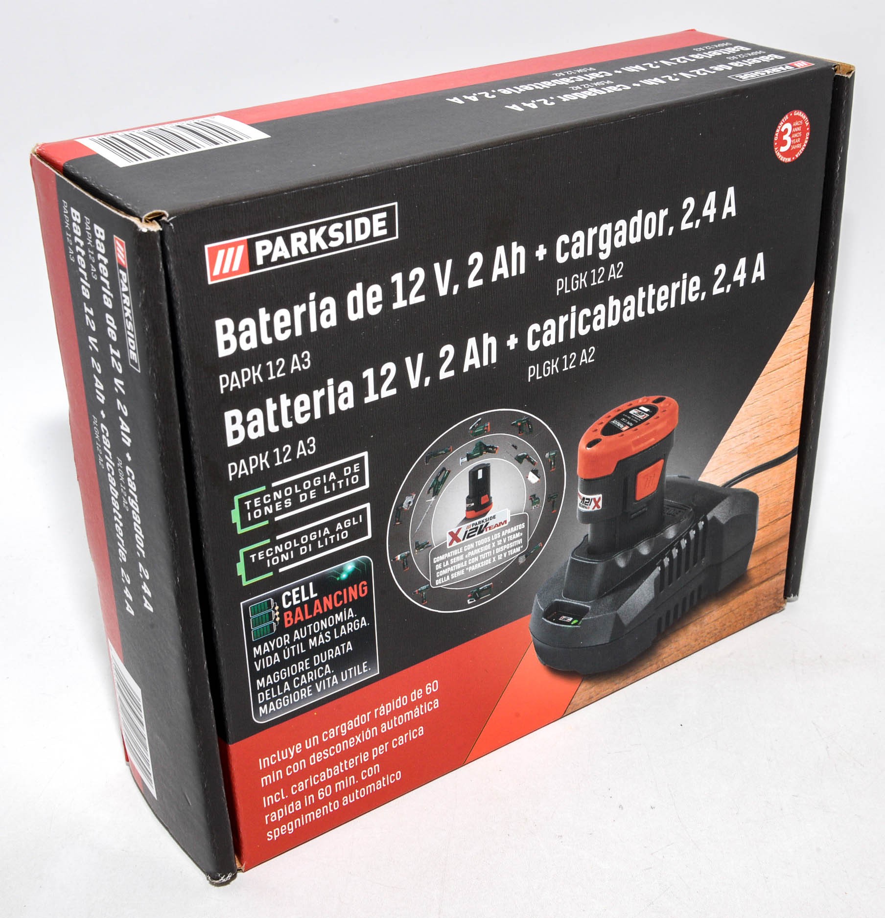 Parkside - Batería 2 Ah 20 V Compatible con Todos los aparatos de la Serie  PARKSIDE X 20 V Team