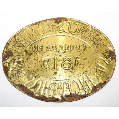 PLACA METÁLICA ASSURANCES GENERALES INCENDIOS