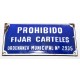 PLACA METÁLICA ORDENANZA MUNICIPAL