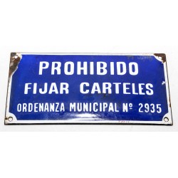 PLACA METÁLICA ORDENANZA MUNICIPAL