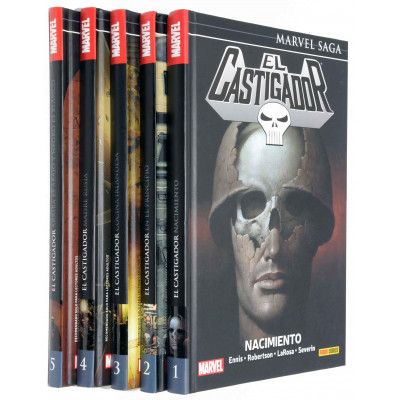 COLECCION COMICS MARVEL SAGA EL CASTIGADOR 5 TOMOS