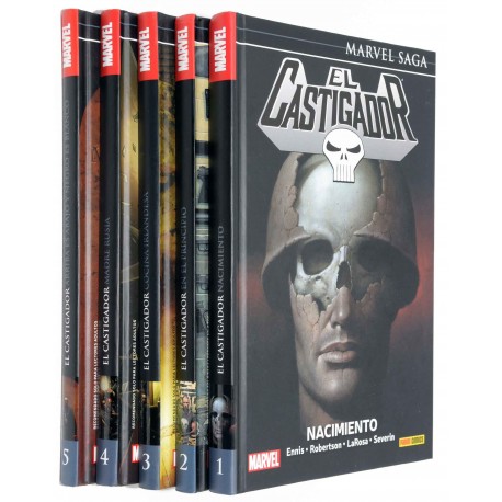 COLECCION COMICS MARVEL SAGA EL CASTIGADOR 5 TOMOS