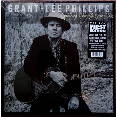 GRANT LEE PHILLIPS - LIGHTNING, SHOW US YOUR STUFF(LP, Album, Ltd + 7", Single, Ltd, Red)