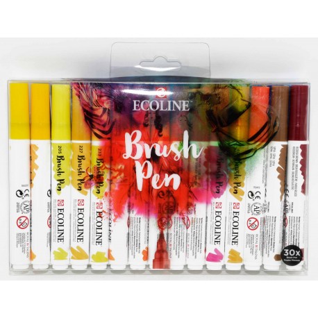 ROTULADORES PINCEL ACUARELA ECOLINE BRUSH PEN 30