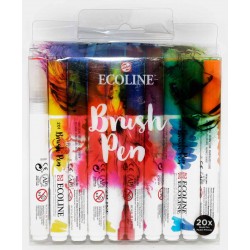 ROTULADORES PINCEL ACUARELA ECOLINE BRUSH PEN 20