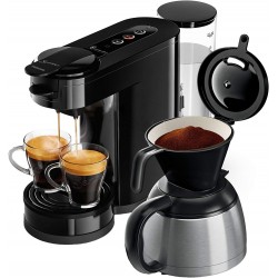 CAFETERA CAPSULAS PHILIPS SENSEO SWITCH 2 IN 1 NEGRA