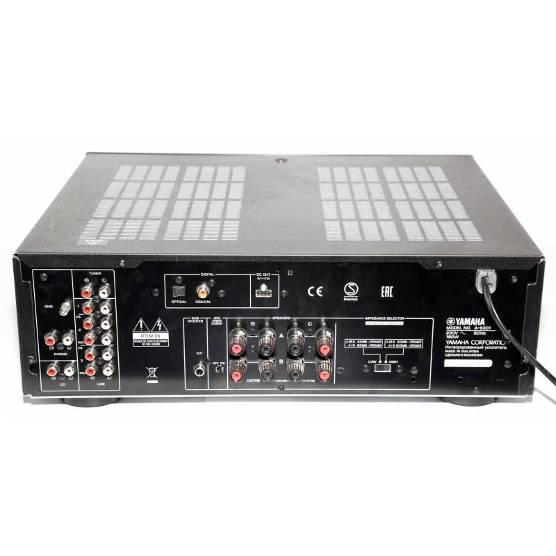 Amplificador integrado estereofónico marca Yamaha modelo A-S301 