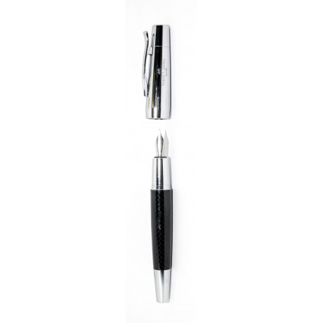 PLUMA FABER CASTELL NEGRO Y CROMADO