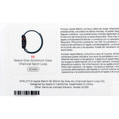 APPLE WATCH SE ALU 40MM A2355 NEGRO