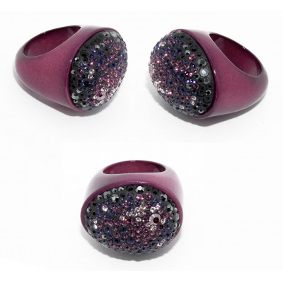 ANILLO SWAROVSKI MORADO