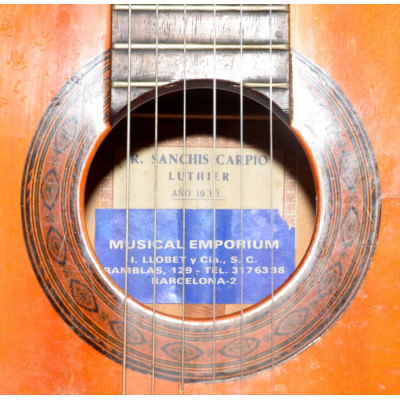 GUITARRA CLASICA RICARDO SANCHÍS CARPIO - LUTHIER 1977