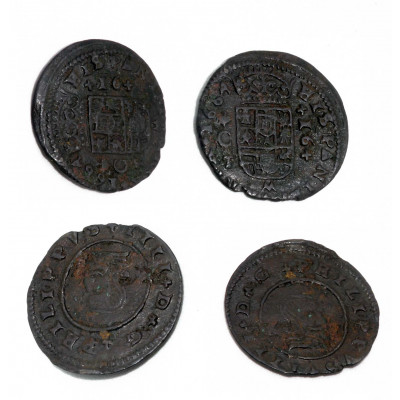 MONEDA 16 MARAVEDIS 1664