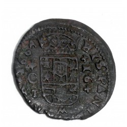 MONEDA 16 MARAVEDIS 1664