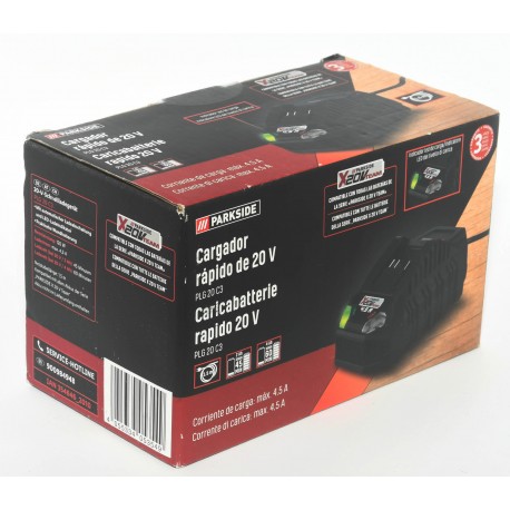 CARGADOR RAPIDO 20V 4.5AH PARKSIDE