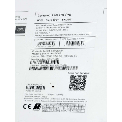 TABLET LENOVO TAB P11 PRO 128GB GRIS PRECINTADO