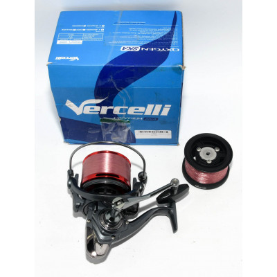 SET PESCA CAÑA VERCELLI OXYGEN CAPITANO 420 CARRETE Y FUNDA