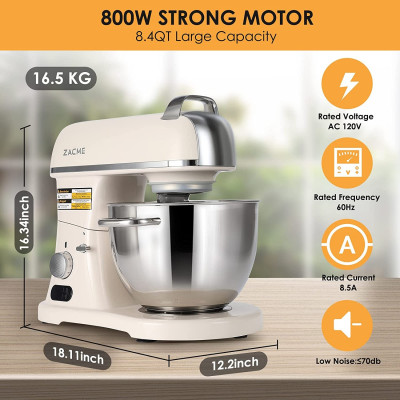 BATIDORA DE COCINA ZACME STAND MIXER 1500W