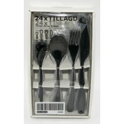 CUBERTERIA IKEA TILLAGD X24 NEGRA