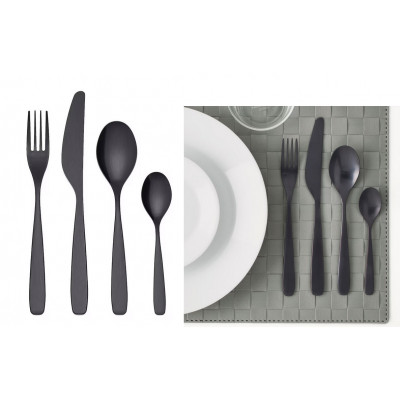 CUBERTERIA IKEA TILLAGD X24 NEGRA