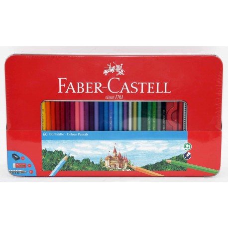 ESTUCHE FABER-CASTELL x60 LAPICES CLASICOS DE COLORES VIVOS